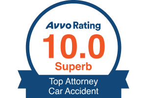 Avvo Rating 10 / Superb / Top Attorney Car Accident - Badge